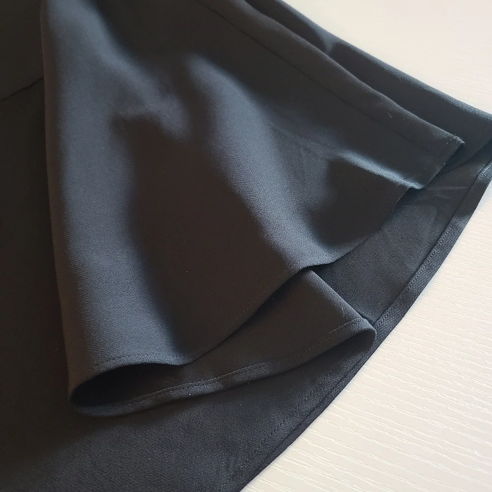 BY MALENE BIRGER Leela Fluted Skirt, Size 10, Black, NWT